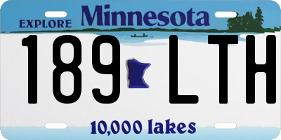 MN license plate 189LTH