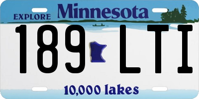 MN license plate 189LTI