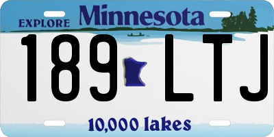 MN license plate 189LTJ