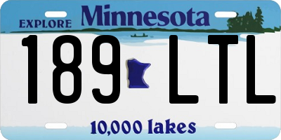 MN license plate 189LTL