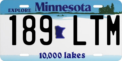 MN license plate 189LTM