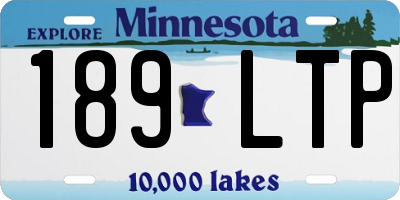 MN license plate 189LTP