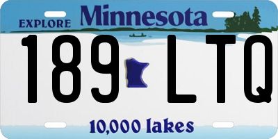 MN license plate 189LTQ