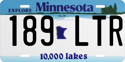 MN license plate 189LTR