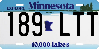 MN license plate 189LTT