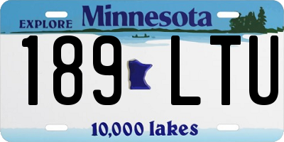 MN license plate 189LTU