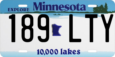 MN license plate 189LTY
