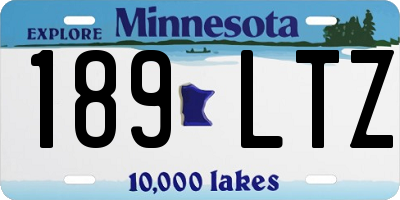 MN license plate 189LTZ