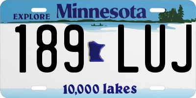 MN license plate 189LUJ