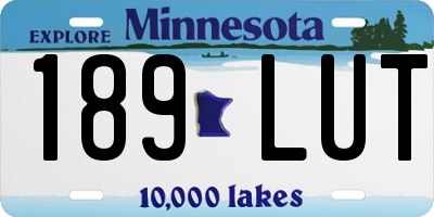 MN license plate 189LUT