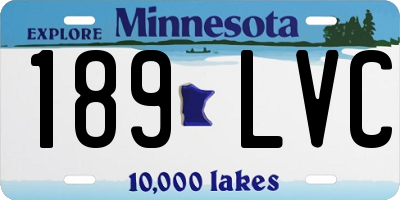 MN license plate 189LVC