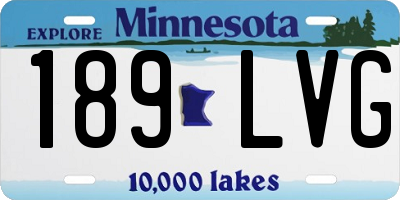 MN license plate 189LVG