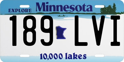 MN license plate 189LVI