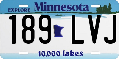 MN license plate 189LVJ