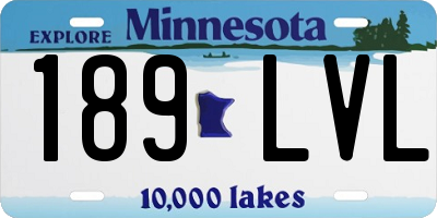 MN license plate 189LVL