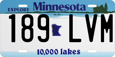 MN license plate 189LVM