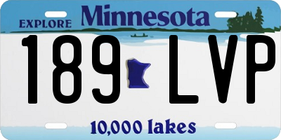MN license plate 189LVP