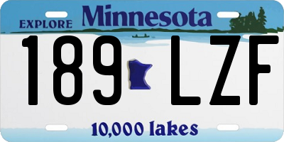 MN license plate 189LZF