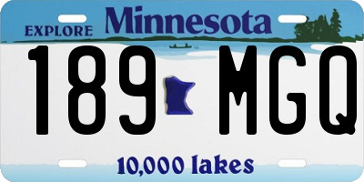 MN license plate 189MGQ