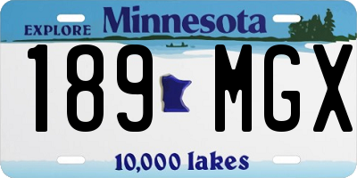 MN license plate 189MGX