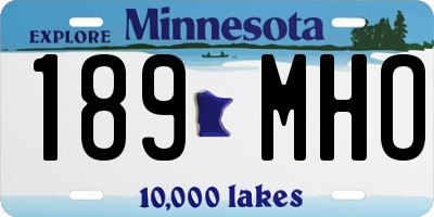 MN license plate 189MHO
