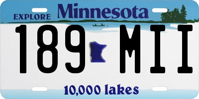 MN license plate 189MII
