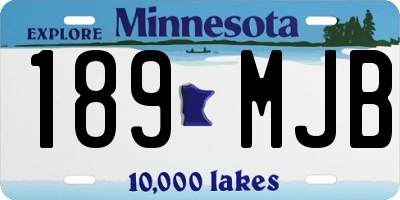 MN license plate 189MJB