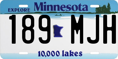 MN license plate 189MJH