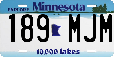 MN license plate 189MJM