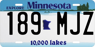 MN license plate 189MJZ