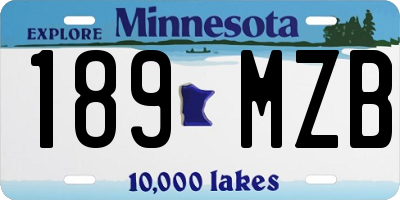 MN license plate 189MZB
