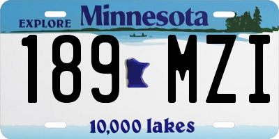MN license plate 189MZI
