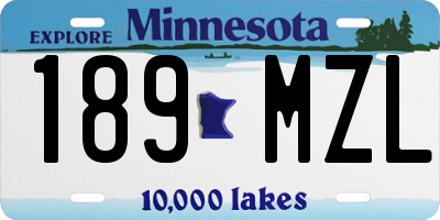 MN license plate 189MZL