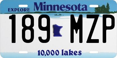MN license plate 189MZP