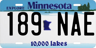 MN license plate 189NAE