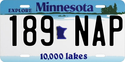 MN license plate 189NAP