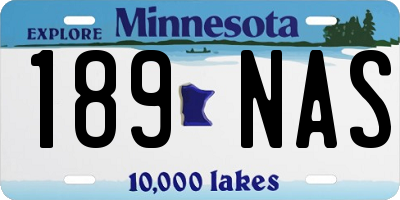 MN license plate 189NAS