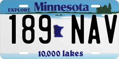 MN license plate 189NAV