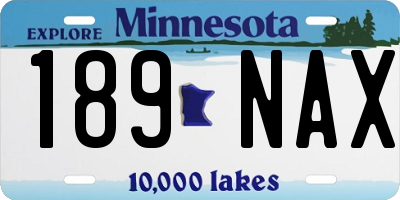 MN license plate 189NAX