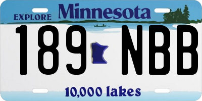 MN license plate 189NBB