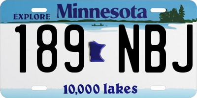 MN license plate 189NBJ