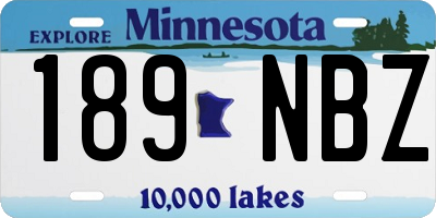 MN license plate 189NBZ