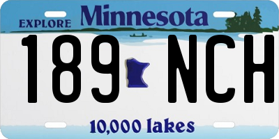 MN license plate 189NCH