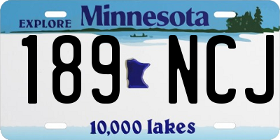MN license plate 189NCJ