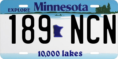 MN license plate 189NCN