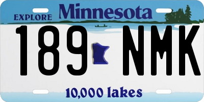 MN license plate 189NMK
