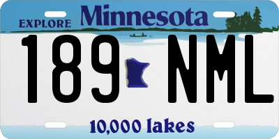 MN license plate 189NML