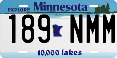 MN license plate 189NMM