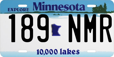 MN license plate 189NMR