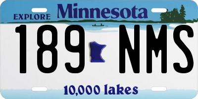 MN license plate 189NMS